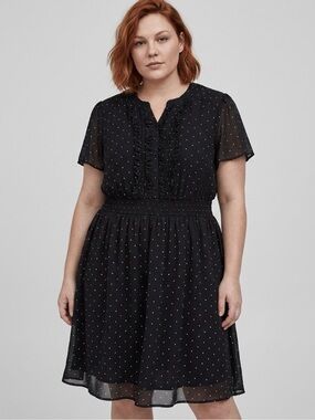 torrid Black Dress with White Polka Dots